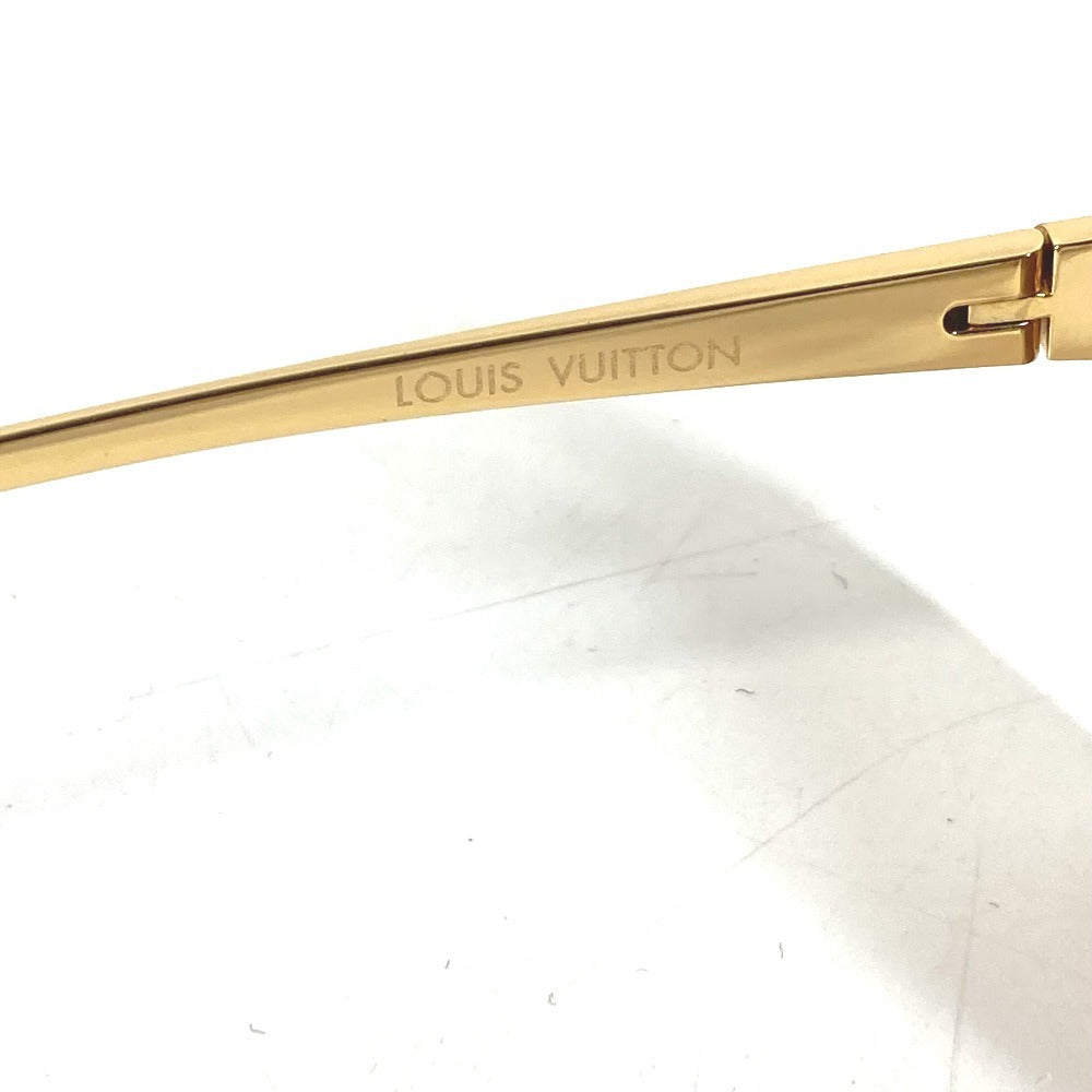 LOUIS VUITTON Z3323U Rhinestone LV Comet Square Sunglasses glasses glasses eyewear glasses sunglasses Metal Brown/Gold Used