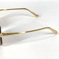 LOUIS VUITTON Z3323U Rhinestone LV Comet Square Sunglasses glasses glasses eyewear glasses sunglasses Metal Brown/Gold Used