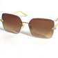 LOUIS VUITTON Z3323U Rhinestone LV Comet Square Sunglasses glasses glasses eyewear glasses sunglasses Metal Brown/Gold Used