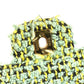 CHANEL vintage CC Mark logo parent-child bag (parent only) bag flap Hand Bag tweed Green Used