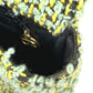 CHANEL vintage CC Mark logo parent-child bag (parent only) bag flap Hand Bag tweed Green Used