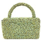 CHANEL vintage CC Mark logo parent-child bag (parent only) bag flap Hand Bag tweed Green Used