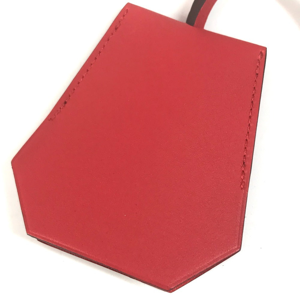 HERMES 2024 Year Gift Clochette Bag Charm Key Holder charm Leather Red Used
