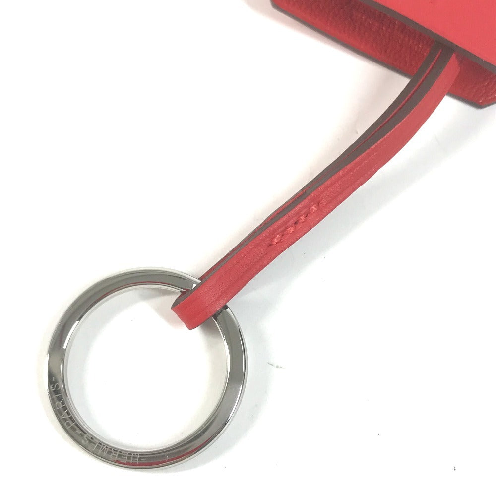 HERMES 2024 Year Gift Clochette Bag Charm Key Holder charm Leather Red Used