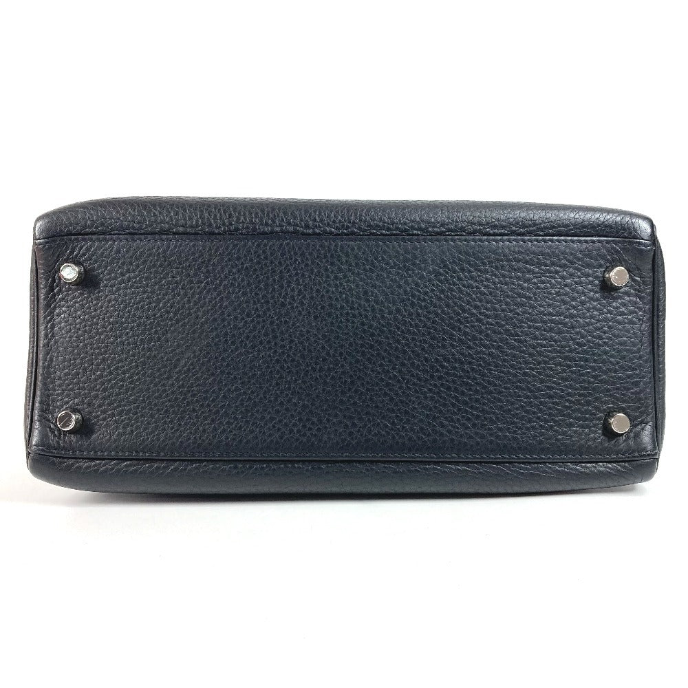 HERMES Kelly28 Kelly 28 2WAY bag Shoulder Bag Hand Bag Taurillon Clemence Black/SilverHardware Used