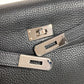 HERMES Kelly28 Kelly 28 2WAY bag Shoulder Bag Hand Bag Taurillon Clemence Black/SilverHardware Used