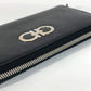 Salvatore Ferragamo Gancini logo Long wallet Zip Around Long Wallet Leather Black/Silver Used