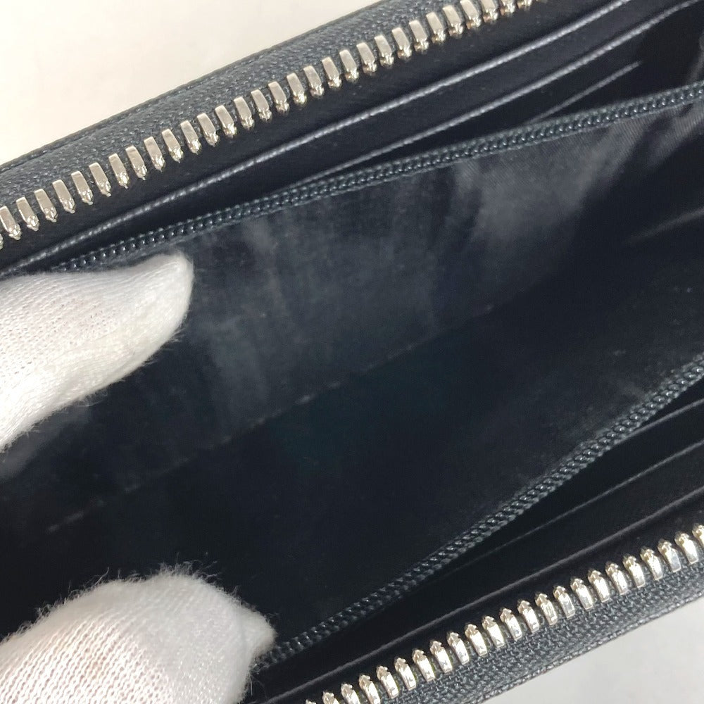 Salvatore Ferragamo Gancini logo Long wallet Zip Around Long Wallet Leather Black/Silver Used