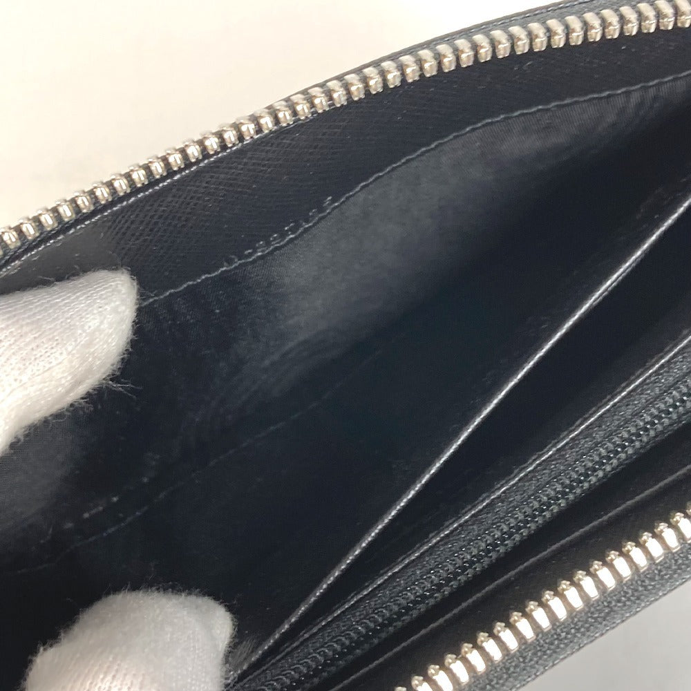 Salvatore Ferragamo Gancini logo Long wallet Zip Around Long Wallet Leather Black/Silver Used