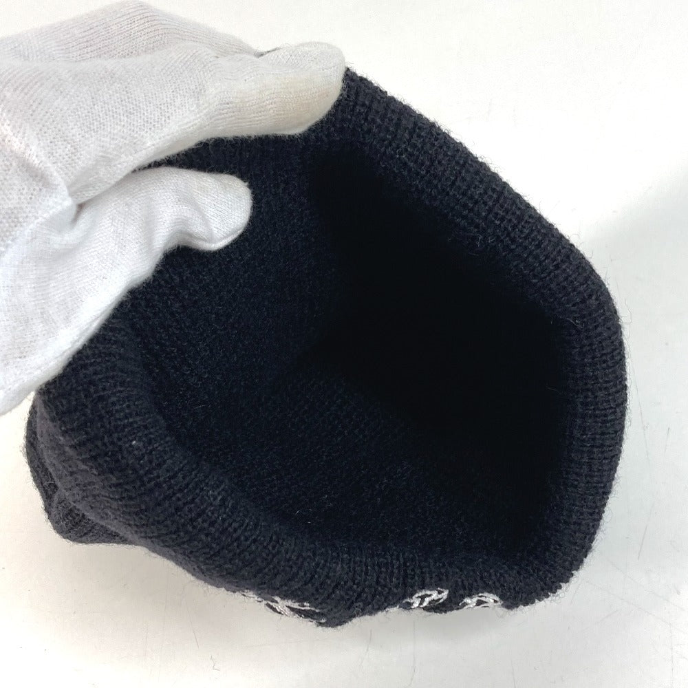 CHROME HEARTS horseshoe logo beanie hat knit hat knit cap Knit hat wool Black/White Used