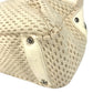 CHANEL logo Hand Bag Shoulder Bag Leather/Canvas Beige/IvoryBased Used