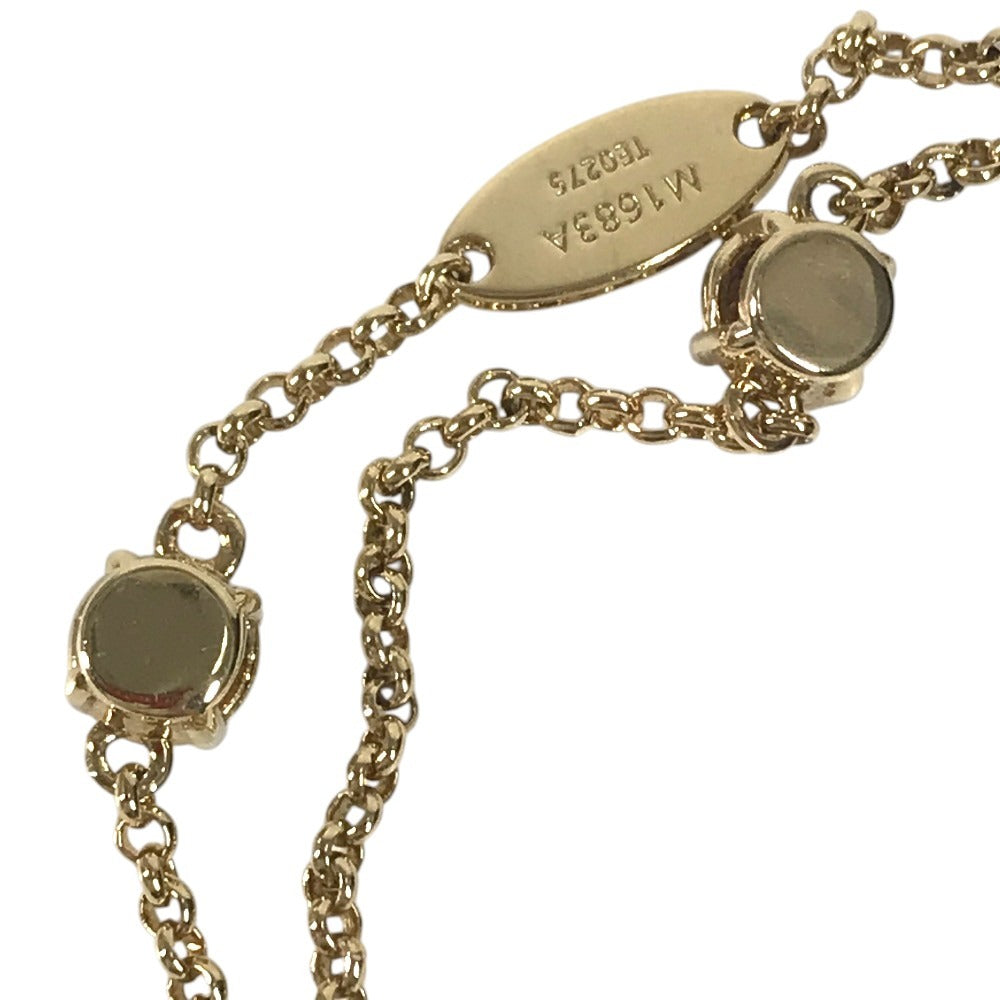 LOUIS VUITTON M1683A Bangle accessory, double strand Lady LV Metal Strass Faux Pearl Rhinestone Chain Bracelet Metal Gold Used