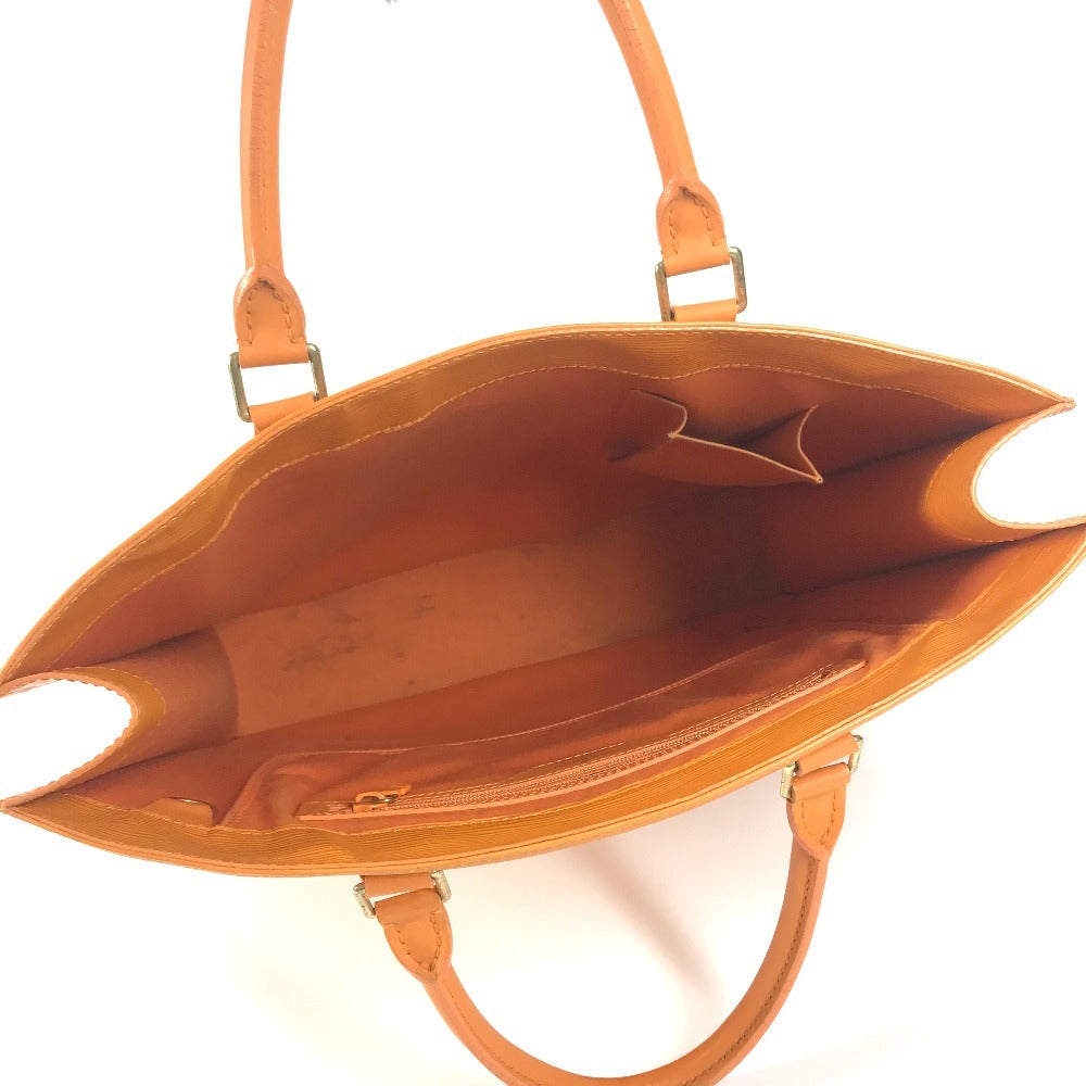 LOUIS VUITTON M5908H Epi Sac PlatGM Sac Plat GM Hand Bag Vertical Tote Tote Bag Epi Leather Mandarin Orange Used