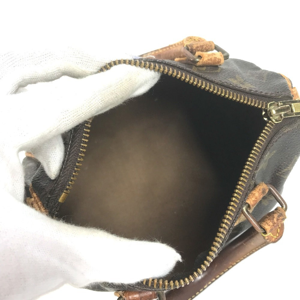 LOUIS VUITTON M41534 Monogram Mini Speedy Bag Mini Duffle Bag Pouch Hand Bag MonogramCanvas Brown Used