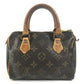 LOUIS VUITTON M41534 Monogram Mini Speedy Bag Mini Duffle Bag Pouch Hand Bag MonogramCanvas Brown Used