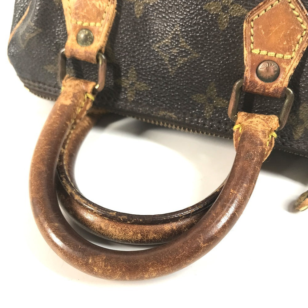 LOUIS VUITTON M41534 Monogram Mini Speedy Bag Mini Duffle Bag Pouch Hand Bag MonogramCanvas Brown Used