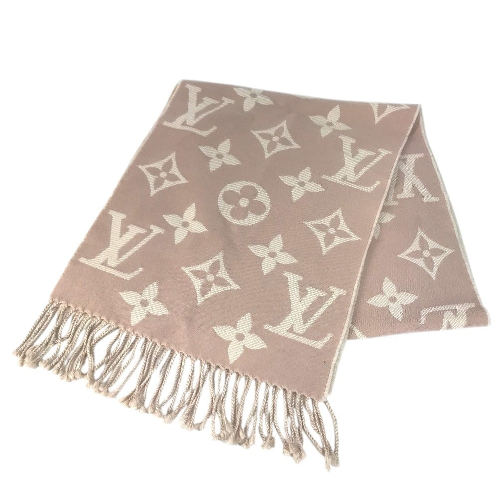 LOUIS VUITTON M76966 charpes Simply LVMonogram fringe Scarf wool pink Used