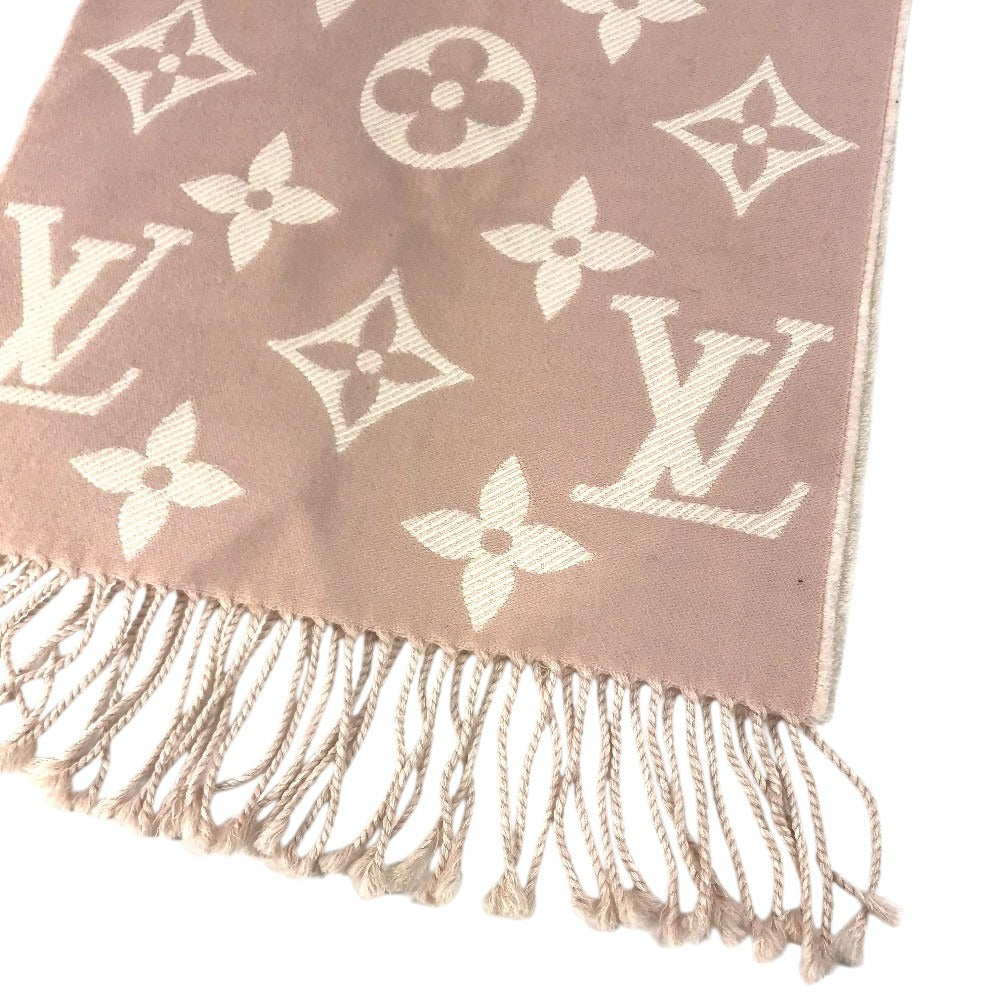 LOUIS VUITTON M76966 charpes Simply LVMonogram fringe Scarf wool pink Used