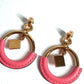 HERMES Loop Medor Pierce PM Accessory Jewelry Pierce Leather / Metal pink Used