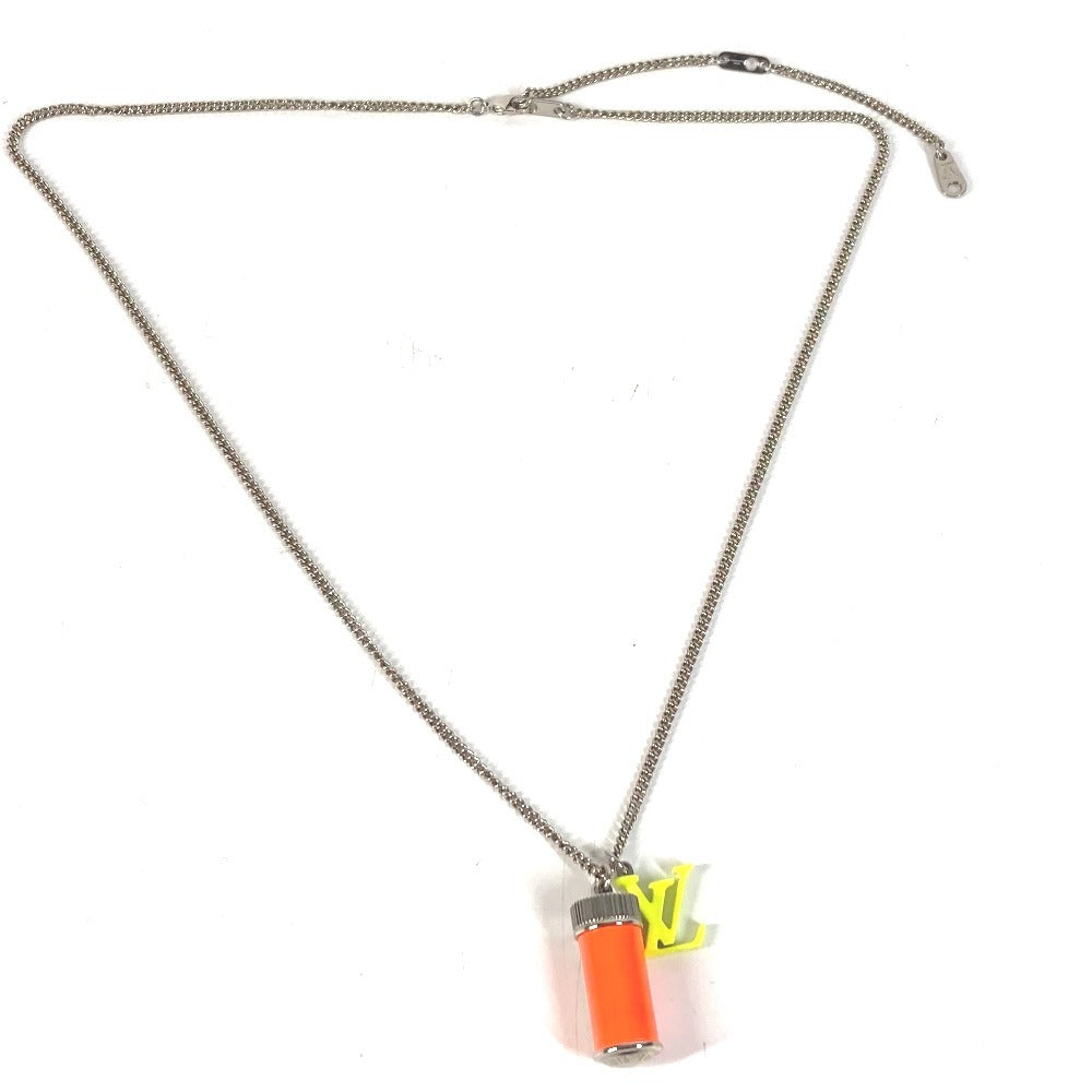 LOUIS VUITTON MP2143 Accessories Chain Necklace Collier LV Fluo Collier LV Fluo Neon color Necklace Metal yellow/Orange Used