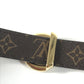 LOUIS VUITTON M0510X Monogram LV Circle Prime 20mm Reversible Belt Thin belt, belt for bottoms, buckle belt MonogramCanvas Brown/Black Used