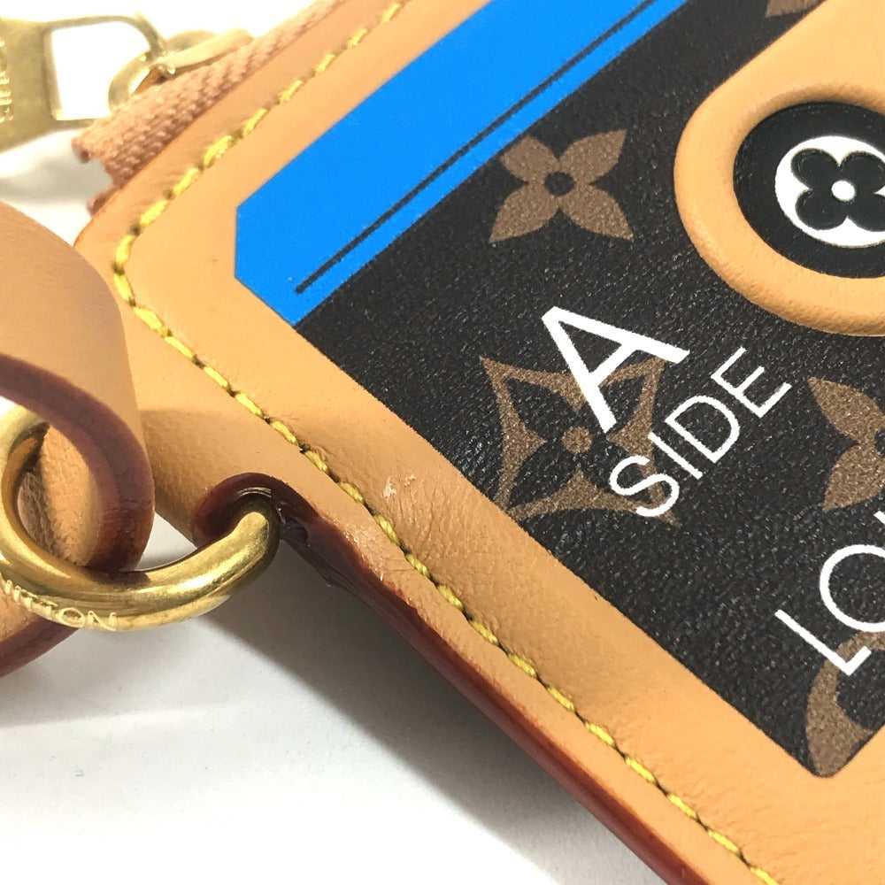 LOUIS VUITTON Monogram Porte Cult LV Tape Cassette Tape Wallet coin purse Coin Compartment Business card holder L-shaped zipper Card Case MonogramCanvas Brown Used