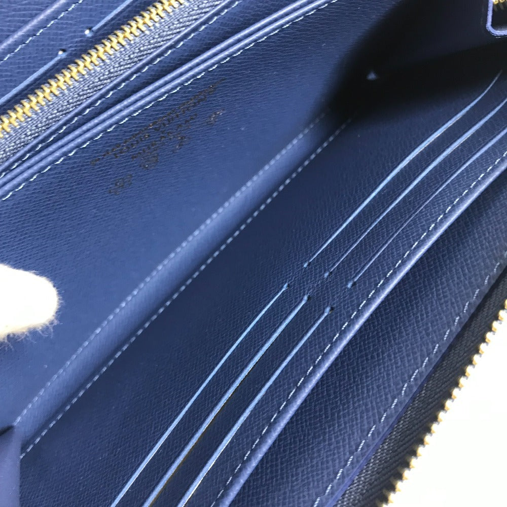 LOUIS VUITTON M23161 Murakami Takashi collaboration Monogram Denim Cherry LV x TM Zippy Wallet Long Wallet Zip Around Wallet Long Wallet Monogram Denim Canvas blue Used