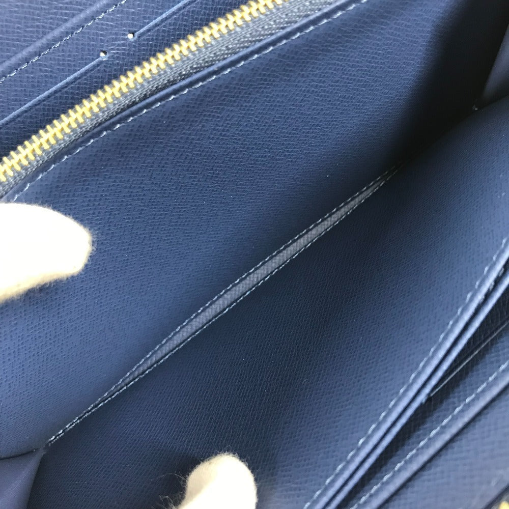 LOUIS VUITTON M23161 Murakami Takashi collaboration Monogram Denim Cherry LV x TM Zippy Wallet Long Wallet Zip Around Wallet Long Wallet Monogram Denim Canvas blue Used