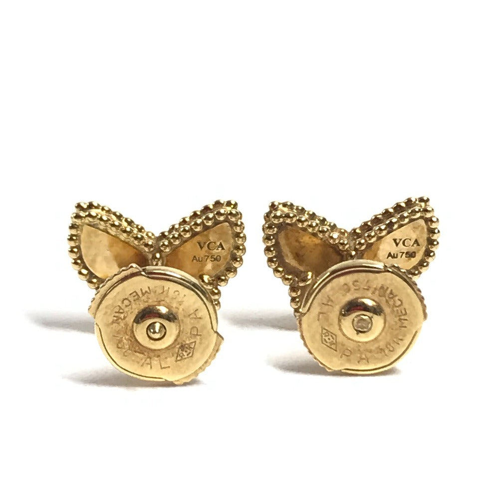 Van Cleef & Arpels VCARN5JM00 Butterfly butterfly Sweet Papillon Pierce Mother of Pearl Accessories, Jewelry, K18 Gold (18K) Pierce YG750 Gold Used