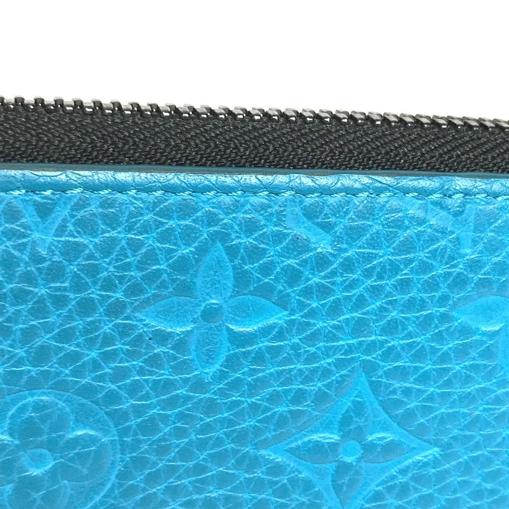 LOUIS VUITTON M69048 Monogram Taurillon Clemence Zippy WalletVertical Zippy Wallet Vertical Long wallet Zip Around Long Wallet Taurillon ClemenceLeather blue Used