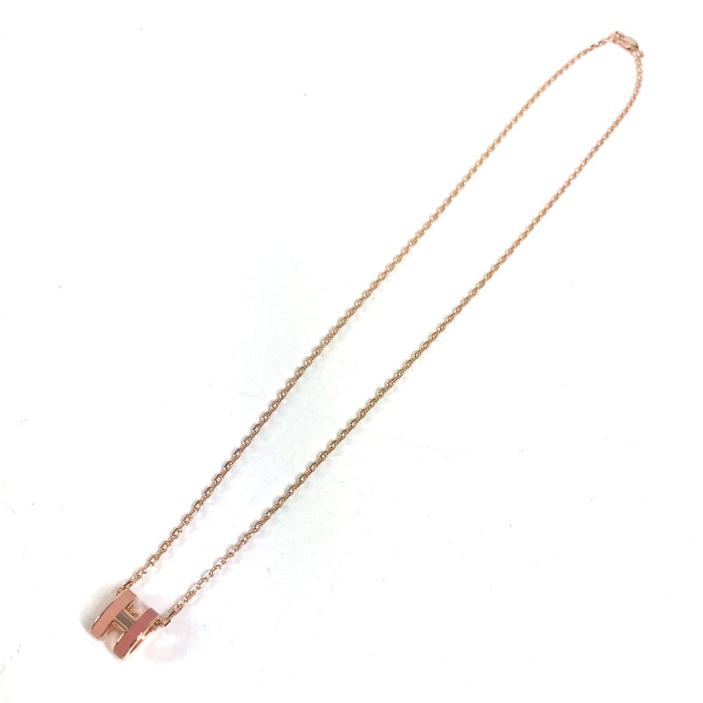 HERMES Pop ash H Pendant "Mini Pop H" by Rocabar Accessories Chain Necklace Necklace Metal pink Used