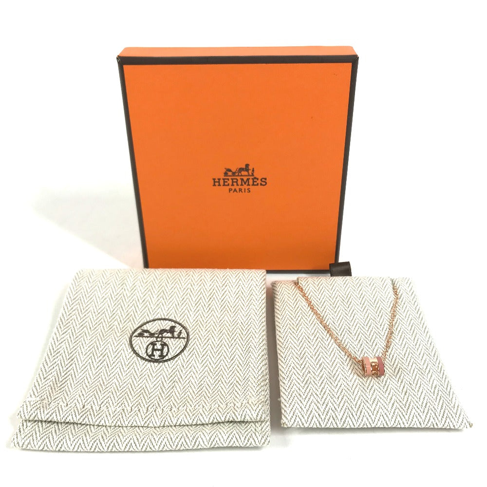 HERMES Pop ash H Pendant "Mini Pop H" by Rocabar Accessories Chain Necklace Necklace Metal pink Used