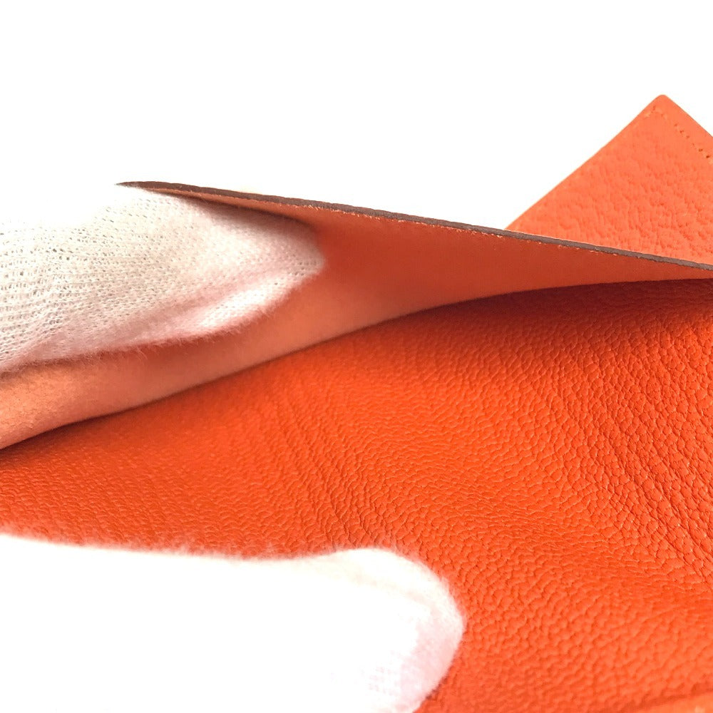 HERMES System planner, bi-fold, stationery AgendaGM Agenda GM AgendaCover Notebook Cover Notebook cover Chevre Orange Used
