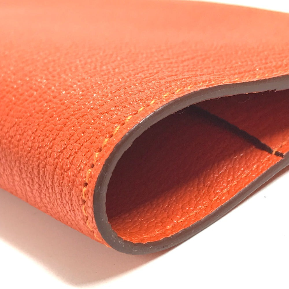 HERMES System planner, bi-fold, stationery AgendaGM Agenda GM AgendaCover Notebook Cover Notebook cover Chevre Orange Used