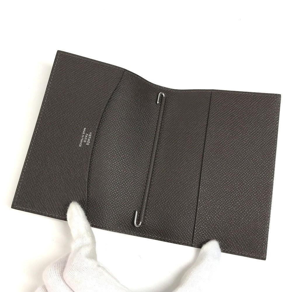 HERMES System planner, bi-fold, stationery AgendaGM Agenda GM AgendaCover Notebook Cover Notebook cover Epsom Evennes Brown Used