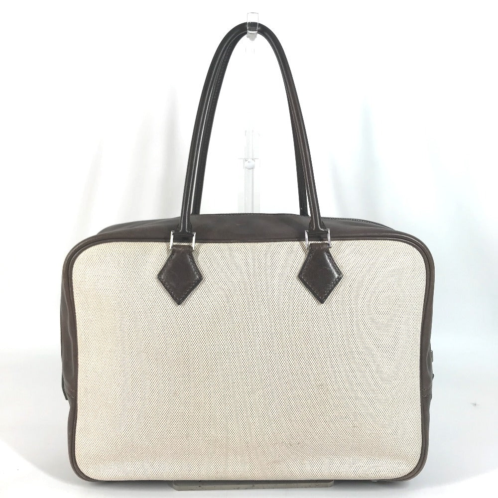HERMES Plume 32 Plume 32 Tote bag, handbag, business bag Hand Bag Toile H / Vogarribar Ecru/Ebene Brown/Beige Used