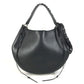 LOEWE 326.62.P66 Chain Fortune Hobo Bags 2WAY Bags Hand Bags Shoulder Bag Leather Black/Silver Used