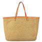 FENDI Beach bag Selleria logo Bag Tote Bag Shoulder Bag Shoulder Bag Raffia / Leather Beige/Orange Used