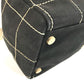 CHANEL vintage CC CC Mark chocolate bar Mini Duffle Bag, Bicolor Hand Bag Leather/Canvas Black/White Used