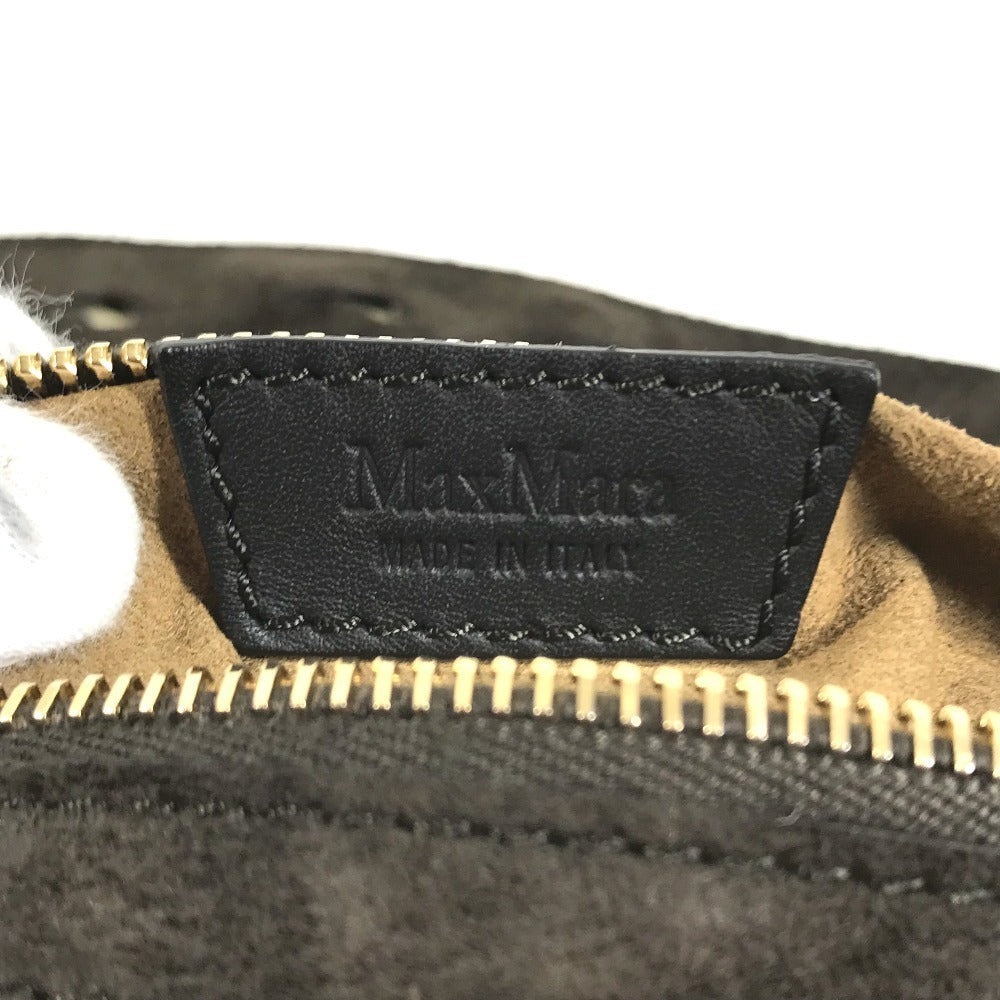 MAX MARA Teddy logo Bag, Belt Bag, Shoulder Bag body bag fur Brown Used