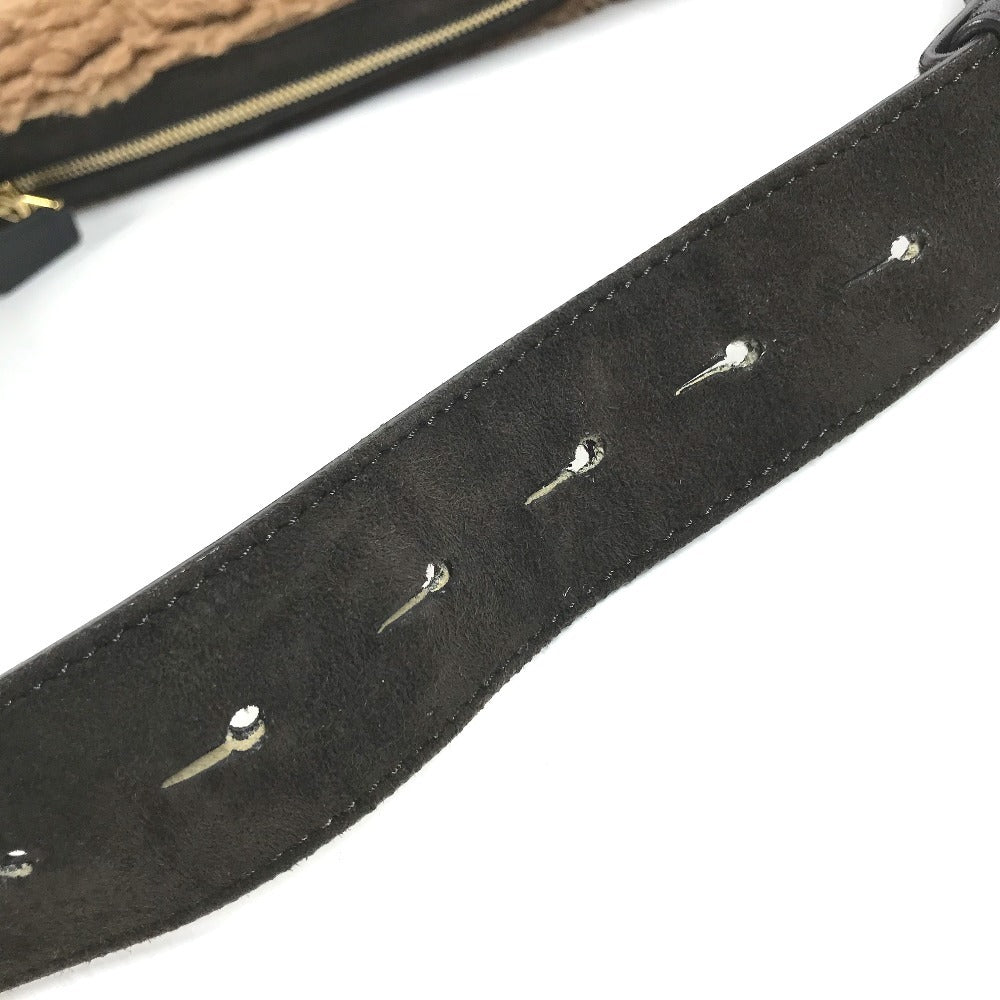 MAX MARA Teddy logo Bag, Belt Bag, Shoulder Bag body bag fur Brown Used