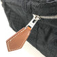 HERMES logo Woos de Voyage Mini Cosmetics Pouch, Travel Makeup Pouch Pouch silk Black Used