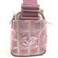 CHANEL New travel CC Mark Logo CC Crossbody Pochette bag Shoulder Bag Nylon Canvas / Leather pink Used