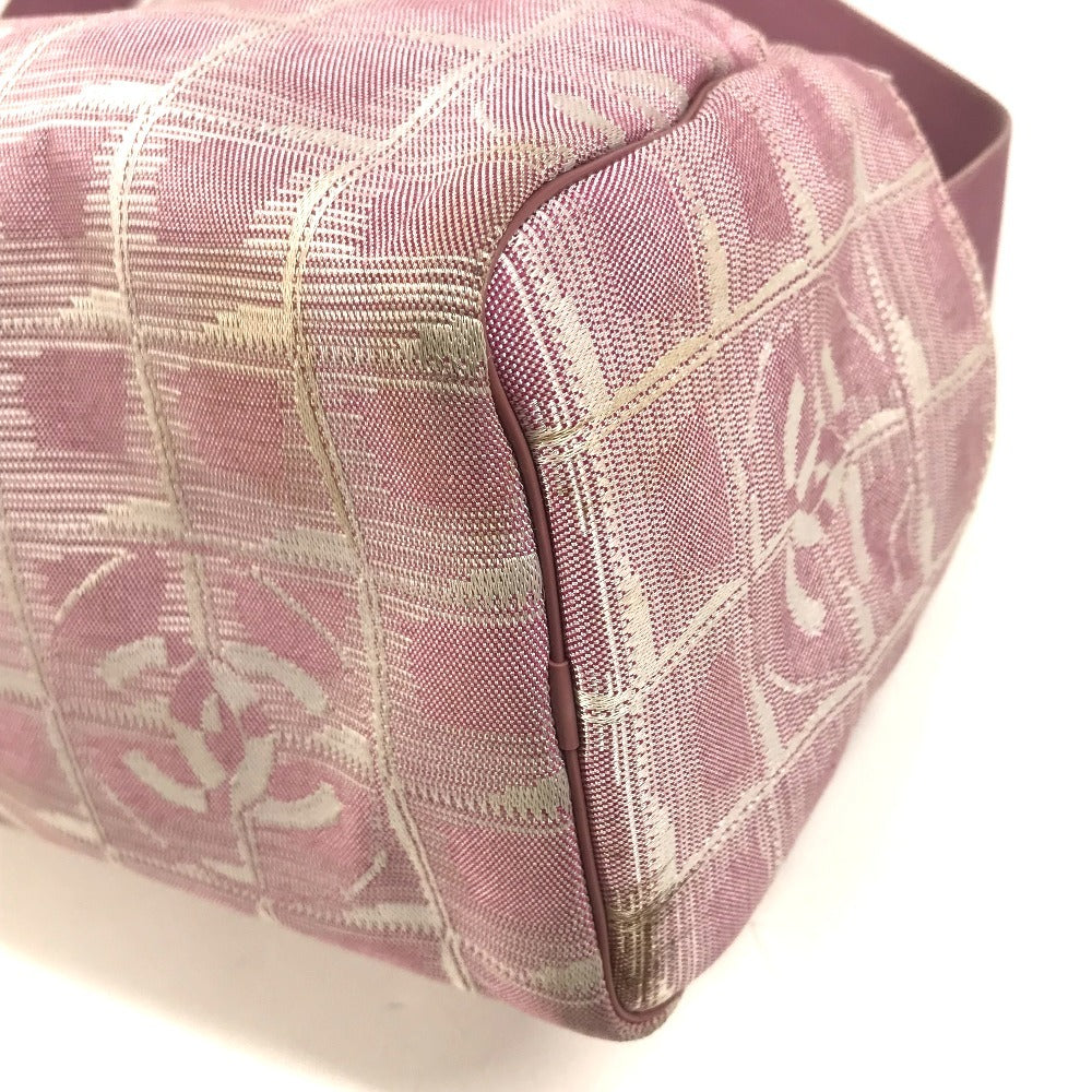 CHANEL New travel CC Mark Logo CC Crossbody Pochette bag Shoulder Bag Nylon Canvas / Leather pink Used