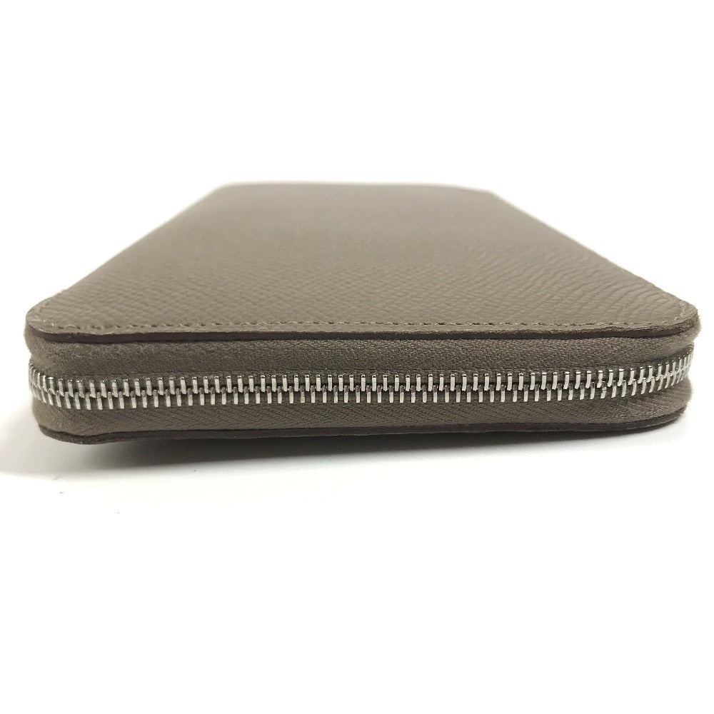 HERMES Azap Long Silk-In Zip Around Long Wallet Long Wallet Epsom Etoupe gray Used