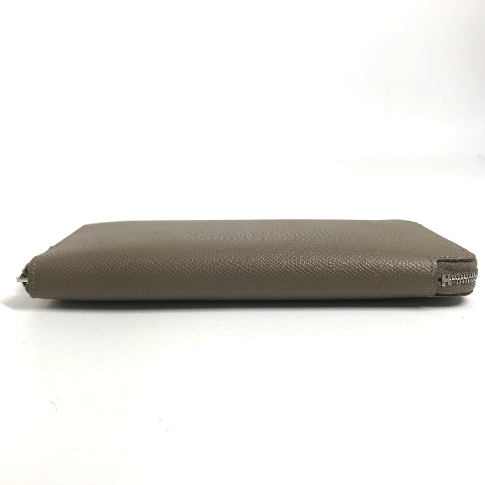 HERMES Azap Long Silk-In Zip Around Long Wallet Long Wallet Epsom Etoupe gray Used