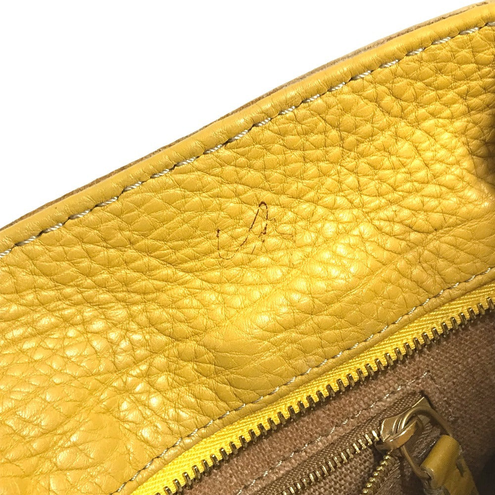 FENDI 8BH185 Selleria logo horse pattern Bag Tote Bag Shoulder Bag Shoulder Bag Leather yellow Used
