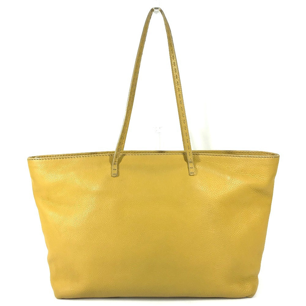 FENDI 8BH185 Selleria logo horse pattern Bag Tote Bag Shoulder Bag Shoulder Bag Leather yellow Used