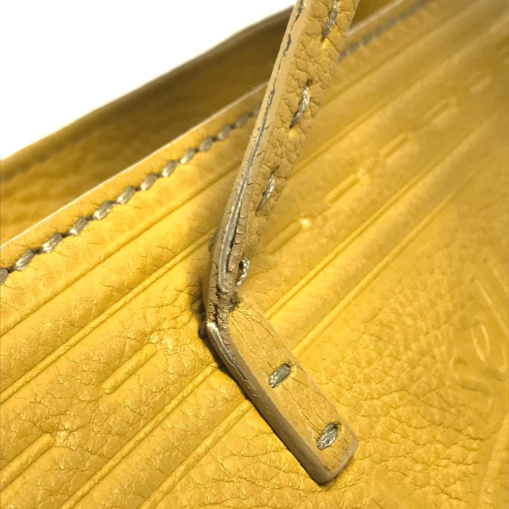 FENDI 8BH185 Selleria logo horse pattern Bag Tote Bag Shoulder Bag Shoulder Bag Leather yellow Used