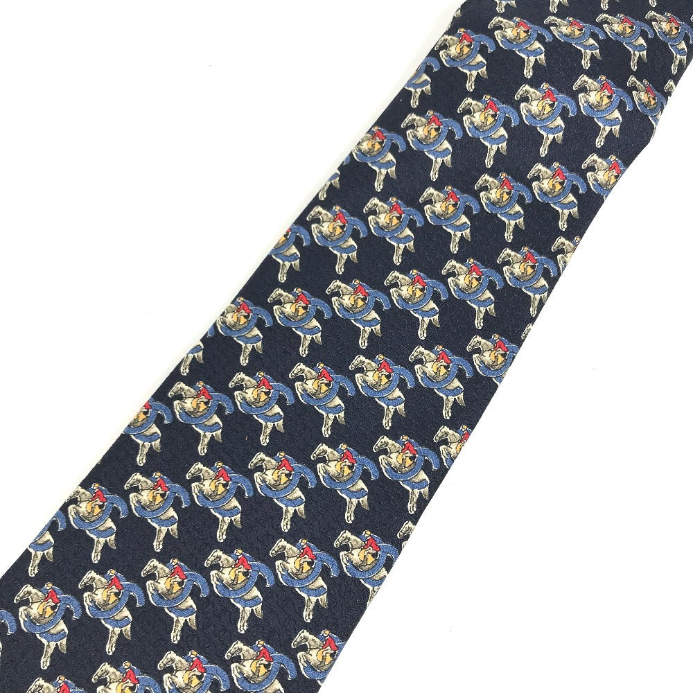 CHANEL CC CC Mark logo Accessories Necktie silk blue Used